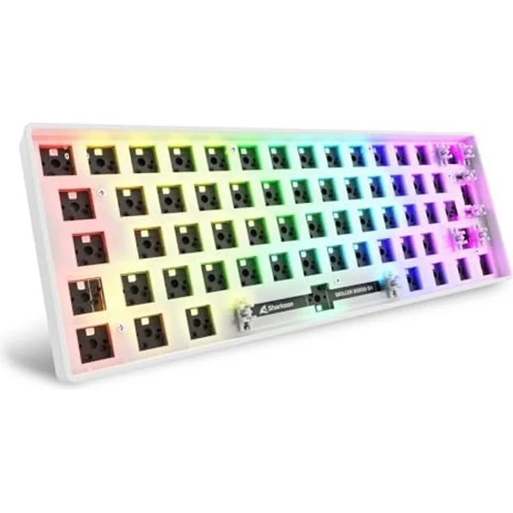 Sharkoon SKILLER SGK50 S4 Gen2 Barebone, kompakte 60% RGB-Tastatur mit anpassbaren Schaltern und Silikondämpfung – Bild 1
