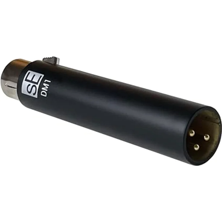 SE Electronics DM1 Dynamite 1-Kanal Aktiver Inline-Vorverstärker, Schwarz, +28 dB Verstärkung, für passive dynamische und Bandmikrofone – Bild 2