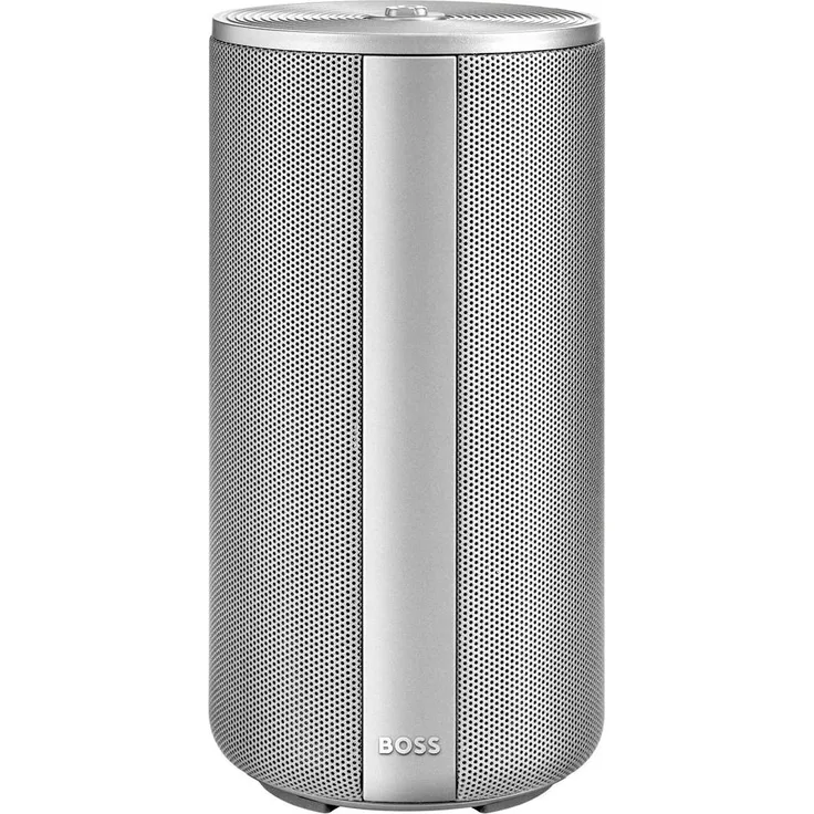 BOSS Lautsprecher Elemental Silver, Bluetooth-Lautsprecher mit kraftvoller Klangwiedergabe und über 10 Stunden Akkulaufzeit