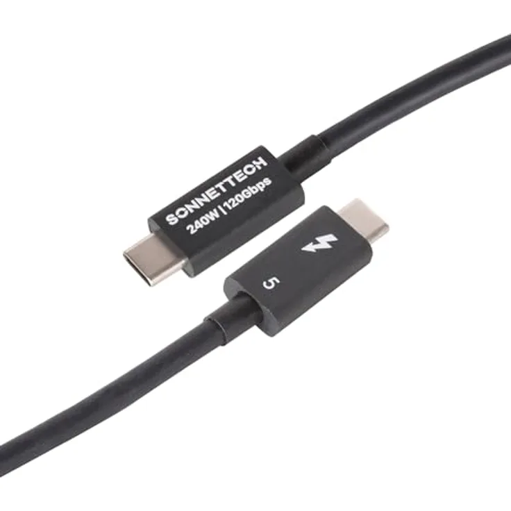 Sonnet Thunderbolt 5-Kabel, 1 m, Intel zertifiziert, 80 Gbit/s, 240 W Power Delivery, 8K-Video, kompatibel mit Thunderbolt 3, 4, USB4 und USB-C