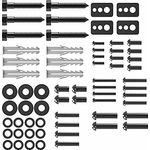 [Neu] conecto Vesa Schrauben Set 66 teilig, optimal für TV Befestigung, TV Wandhalterung, TV Halterung, Befestigungsschrauben mit Dübel & Unterlegscheiben, schwarz - Preisvergleich