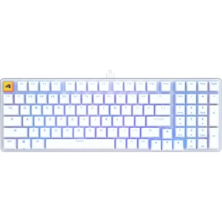 Glorious PC Gaming Race GMMK 2 Full-Size ISO DE Weiße mechanische Tastatur mit Fox Schaltern. Tastatur für Modding-Enthusiasten. 18 Presets RGB-Beleuchtung, Full NKRO und Anti-Ghosting – Bild 1
