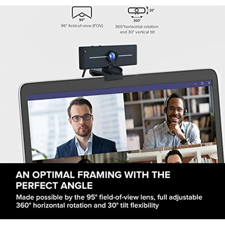 CREATIVE Live! Cam Sync 4K UHD USB Webcam mit Gegenlichtkompensation, bis 40 FPS, 95° Weitwinkelobjektiv, Sichtschutzobjektiv, integrierte Mikrofone, Plug & Play für PC und Mac – Bild 5