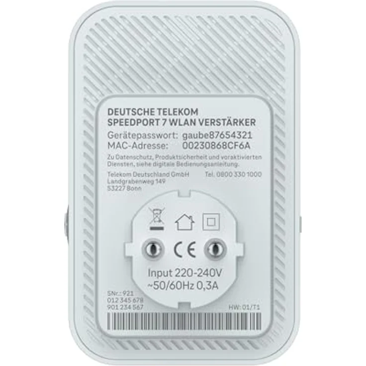 Telekom Speedport 7 WLAN Verstärker, WLAN Repeater mit bis zu 6.400 Mbit/s, Unterstützung für 100 Geräte, einfache Einrichtung über MeinMagenta App, inkl. Ethernet LAN-Schnittstelle – Bild 8