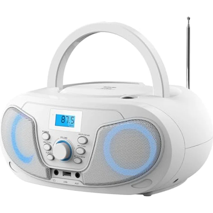 Silva 210721 Schneider MPC 25.4, Microanlage mit USB, Radio, CD- und MP3-Wiedergabe, weiß – Bild 2