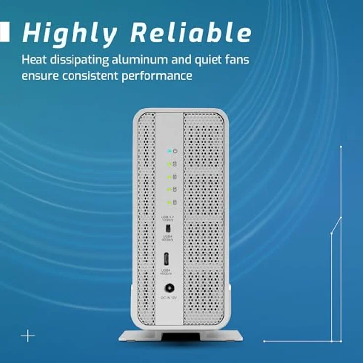 OWC Express 4M2 (M.2) Festplattengehäuse, Silber, 4-Slot NVMe mit bis zu 3200 MB/s, USB4 und Thunderbolt kompatibel, RAID-Unterstützung – Bild 6
