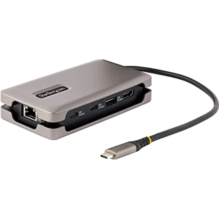 StarTech.com USB C Multiport Adapter-Dockingstation, USB-C Auf HDMI 2.0b 4K 60Hz, HDR, USB Hub, Ethernet, 100W PD, Thunderbolt 3/USB C Mini Dock/Reiseadapter, Laptop Docking Station (DKT31CH2CPD3) – Bild 1