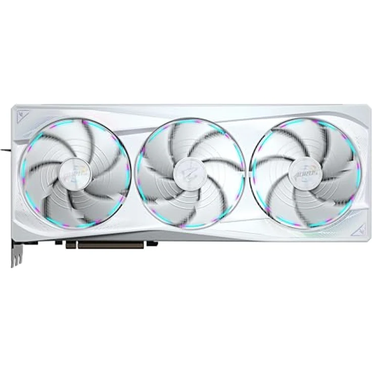 Gigabyte AORUS GeForce RTX 5090 Stealth Ice 32G Grafikkarte - 32GB GDDR7, 512bit, PCI-E 5.0, 2655MHz, weiß, DLSS 4, WINDFORCE-Kühlsystem, RGB Halo-Beleuchtung – Bild 4