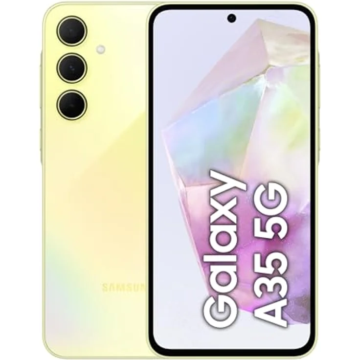 Samsung Galaxy A35 (256 GB, Awesome Lemon, 6.60", SIM + eSIM, 50 Mpx, 5G), Smartphone, Gelb – Bild 1