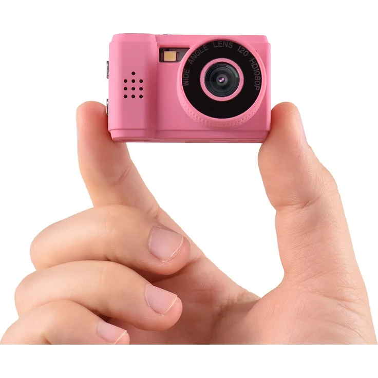 KKmoon Mini-Digital-Videokamera 1080P Camcorder, rosa, mit integriertem Akku, LCD-Bildschirm und Blitz für Foto- und Videoaufnahmen