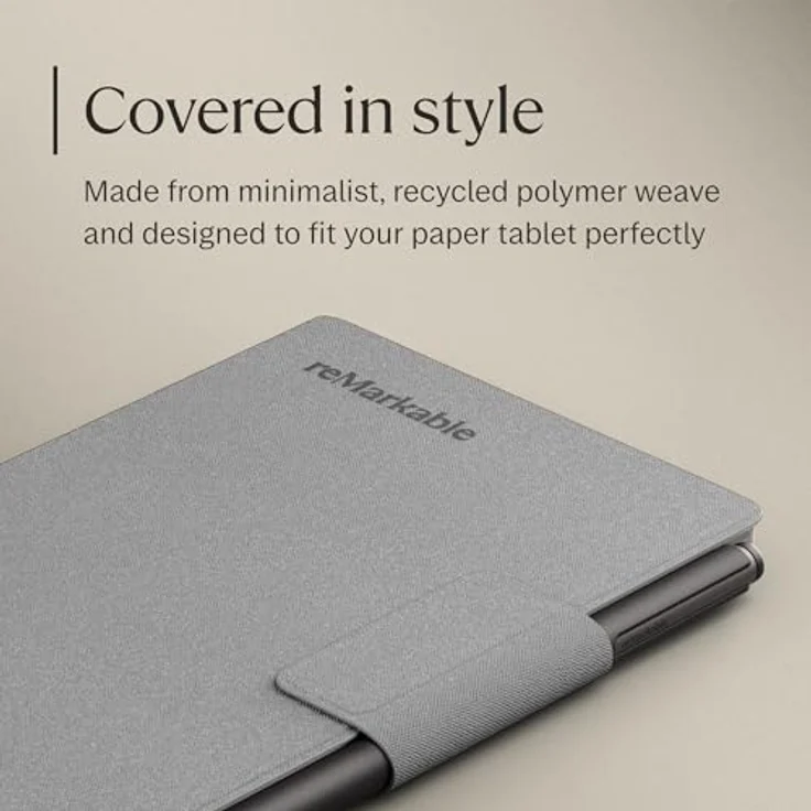 reMarkable Papier Pro Move, Graues Book-Folio aus Polymergewebe für 7,3 Zoll Papiertablet mit automatischer Aktivierung und sicherem Stiftschutz – Bild 3
