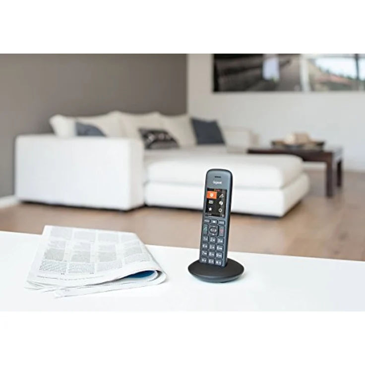 Gigaset C570HX Universal-Mobilteil, das schnurlose IP-Telefon (zum Anschluss an Ihren Router oder Basisstation, einfache Bedienung dank Farbdisplay und großer Nummernanzeige) schwarz – Bild 2