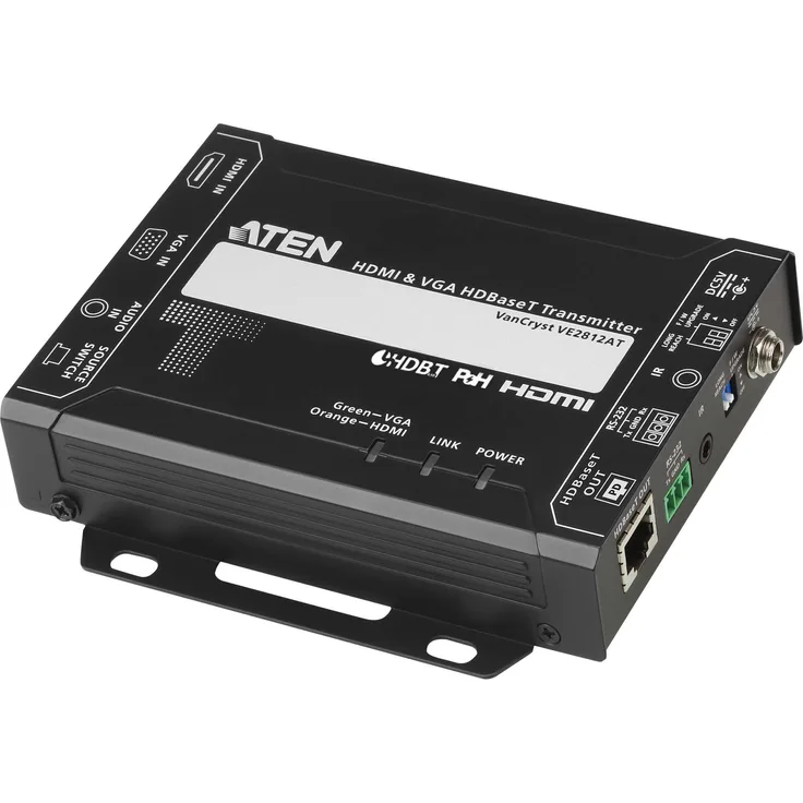 Aten VE2812AT, HDMI HDBaseT-Lite Verlängerung und KVM Switch, bis 100 m Reichweite, Schwarz