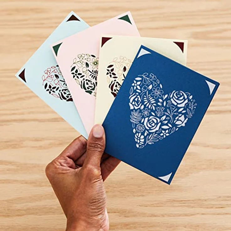 Cricut Insert Cards Princess R10, Kartenset in Tulpenblau und Puder, für personalisierte Grußkarten mit tiefenwirksamen Einlegern – Bild 12