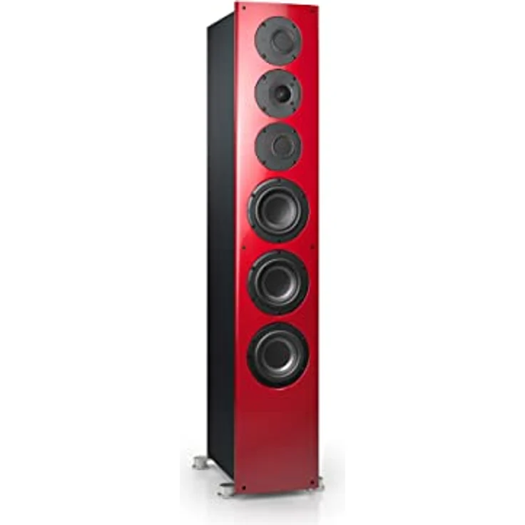 Nubert nuVero 110 | Rot/Schwarzer Standlautsprecher | 1 Stück High End Lautsprecher | Lautsprecher für Stereo | HiFi Qualität auf höchstem Niveau | Passive Standbox mit 3 Wegen Made in Germany – Bild 1