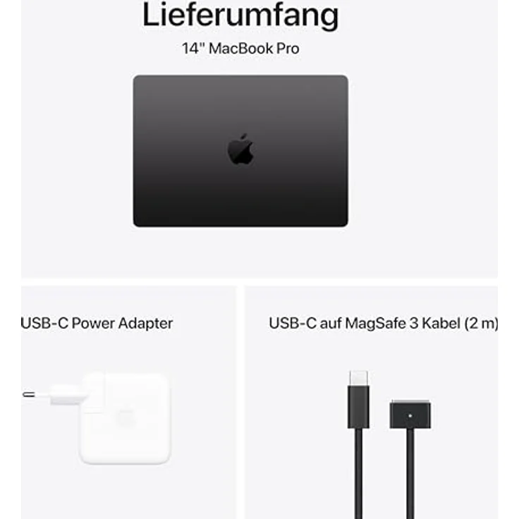 Apple MacBook Pro 14" (2024), Apple M4, 16 GB RAM, 512 GB SSD, Space Schwarz – Bild 6