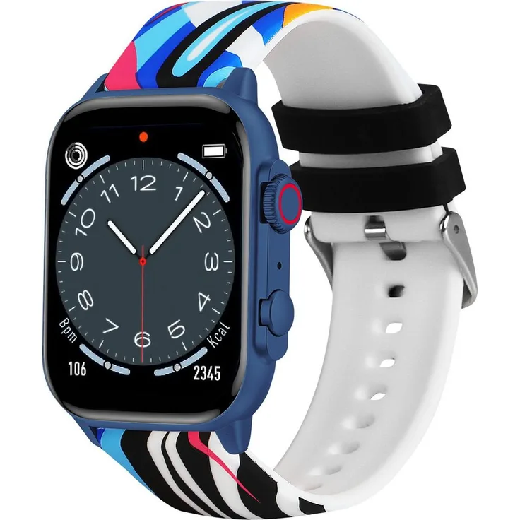 Trevi T-FIT 458 A, 1.95" AMOLED Smartwatch mit Wifi Call Funktion, IP68, Metallgehäuse, 3 Armbänder