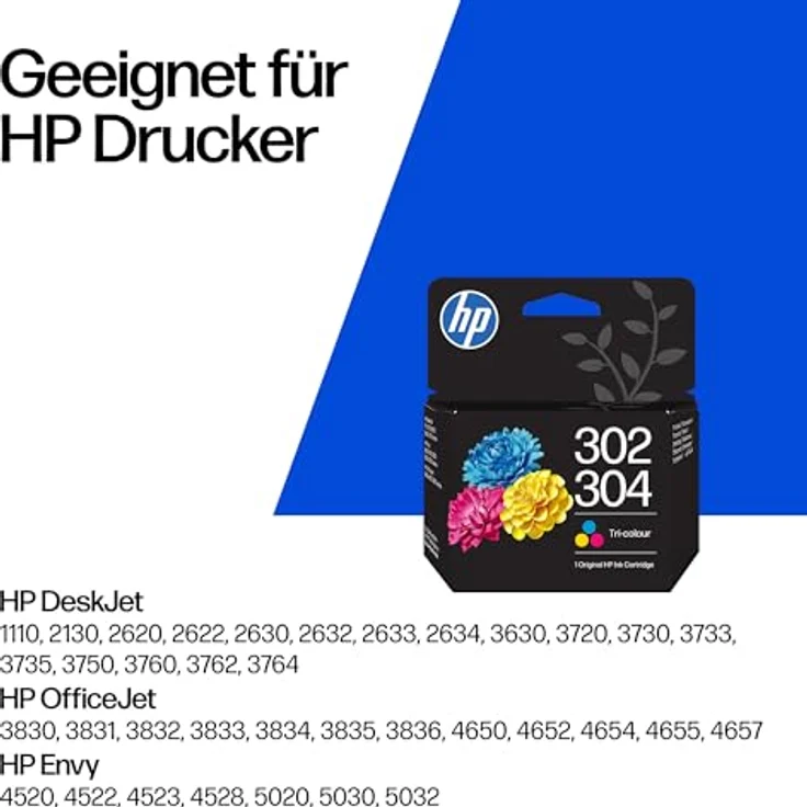 HP 302/304 (B7RT6AE) color Druckerpatrone, originale Patrone für ca. 100 Seiten, Instant Ink kompatibel – Bild 4