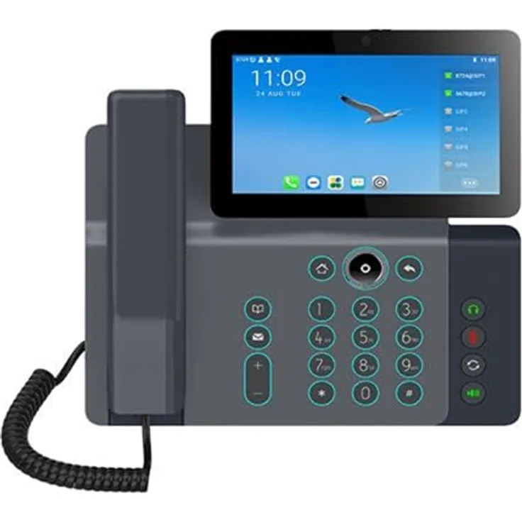 Fanvil V67 DECT-Telefon mit Digitalkamera, Bluetooth und 20 Zeilen – Gun Metal