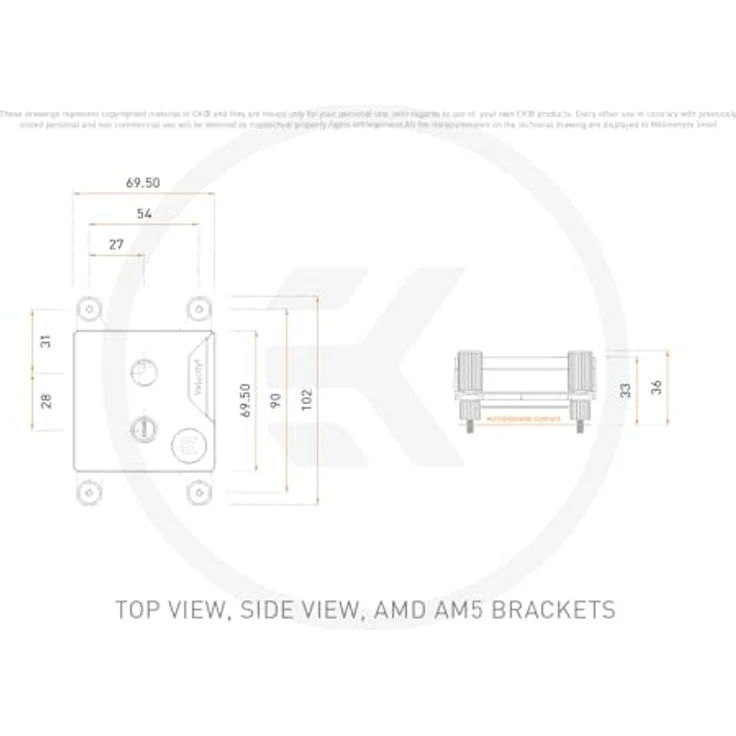 EKWB WAC Quantum Velocity3 1700/1851/AM5, CPU Wasserkühler aus Acetal, schwarz – Bild 8