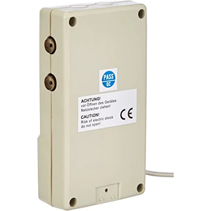 Hama 4 fach Verteilverstärker für BK Anlagen und terrestrische Netze, 4x10 dB (Dämpfungsregler, eingebautes Netzteil, HDTV, DVB-T-DVB-T2, Koax-Anschlüsse) weiß – Bild 5