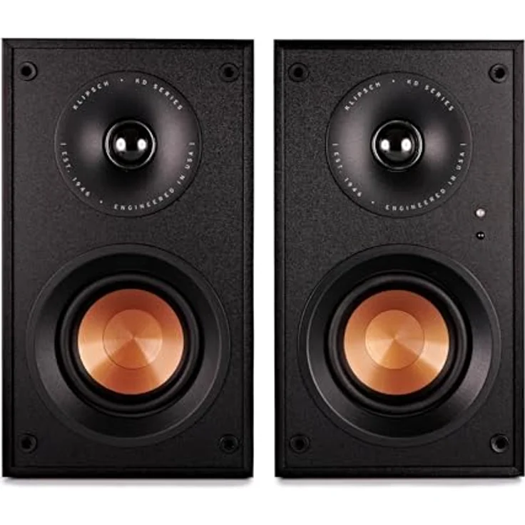 Klipsch KD 400 Black, Kabellose HiFi-Regal-Lautsprecher mit DHORM TWEETER Technologie und kraftvollem Sound – Bild 3
