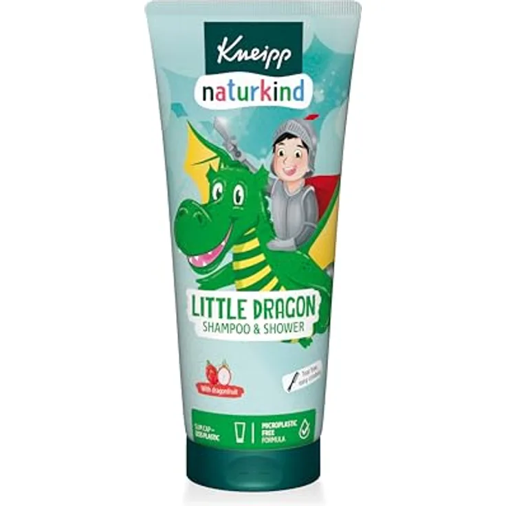 Kneipp Naturkind Drachenkraft 2-in-1 Shampoo und Dusche, tränenfrei, vegane Formel mit Drachenfruchtduft, 200ml