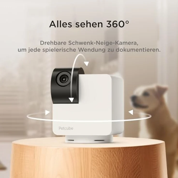 Petcube Cam 360 interaktive Haustierüberwachungskamera, WiFi, 1080p, 360° Rundumsicht smarte Haustierkamera von Petcube – Bild 3