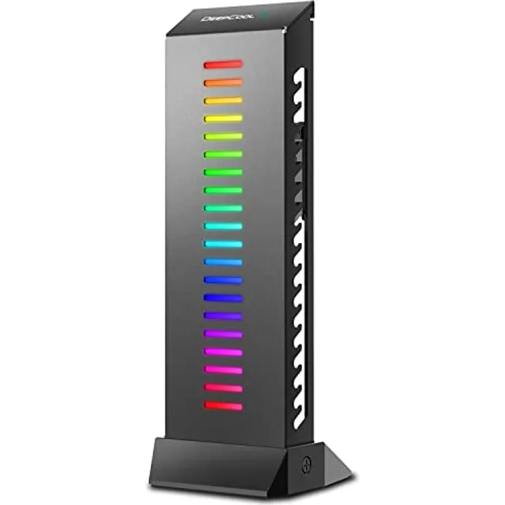 DeepCool GH-01 ADD-RGB Einstellbare Grafikkarte, RGB-Beleuchtung, Unterstützung von bis zu 5 kg, versteckte Kabel, Steuerung über Basisplatte mit 5-poligen Stecker 3 V