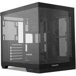 NOX XTREME PRODUCTS Hummer Astra NEO Black - Semitower ATX | M-ATX | ITX, Panoramaglas ohne Rahmen, Platz für 9 Lüfter, Grafikkarten bis zu 400mm, USB-C und USB 3.0 - Schwarz