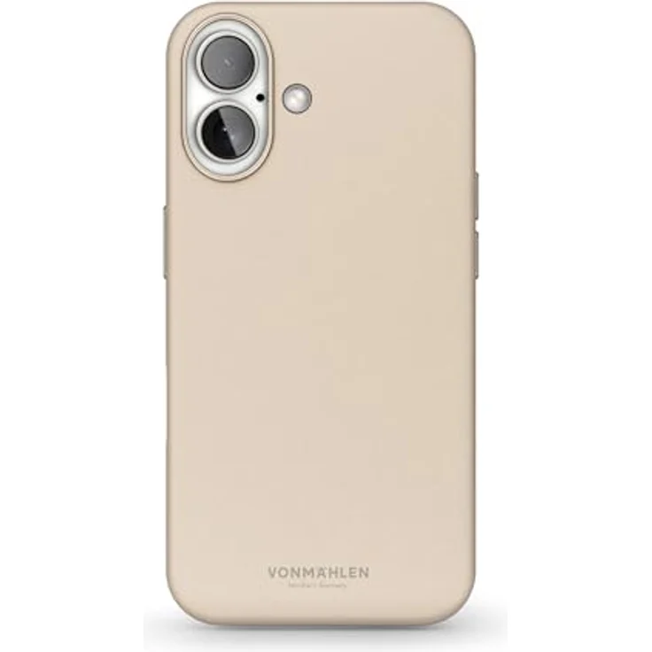 VONMÄHLEN Like Leather Case – Luxuriöse Hülle aus veganem Leder, kompatibel mit iPhone 16 Plus und MagSafe, nachhaltig und elegant - Cream – Bild 1