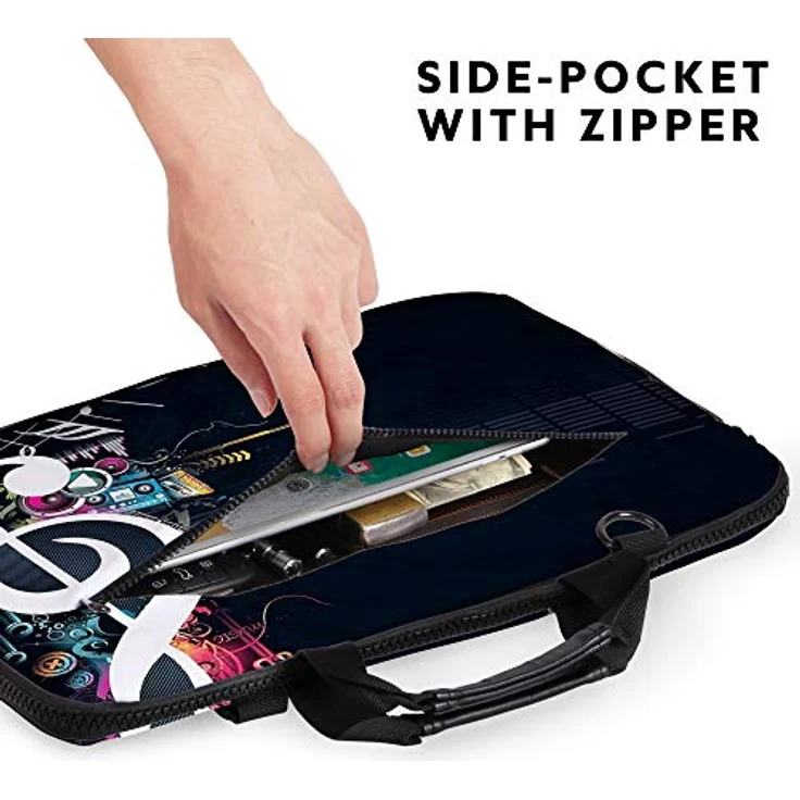 Sidorenko Laptoptasche 17/17,3 Zoll - Moderne Notebooktasche aus Canvas - Hochwertige Laptop Tasche - Schmutz- & Wasserabweisende Laptop Bag mit Zubehörfach – Bild 2