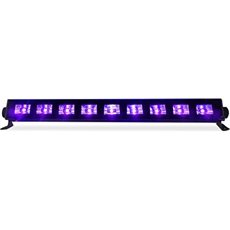 LED-UVBAR - IBIZA - UV-Effekt-Stab mit 9 LEDs zu je 3 W, Schwarzlicht - Schwarz – Bild 1