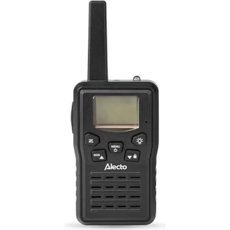 Alecto FR200BK, Set mit 2 wiederaufladbaren Walkie-Talkies, Reichweite bis zu 10 km, VOX-Freisprechfunktion, USB-C, Schwarz – Bild 2