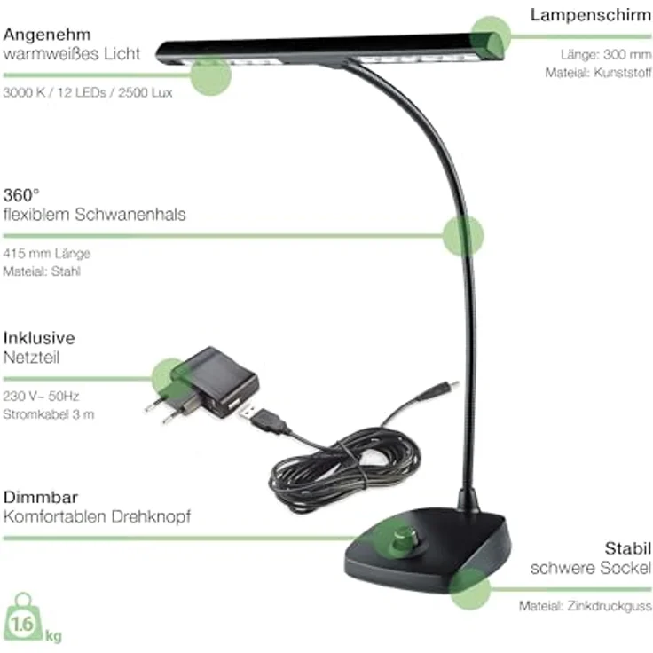 K & M 12298 LED Pianoleuchte – Bild 3