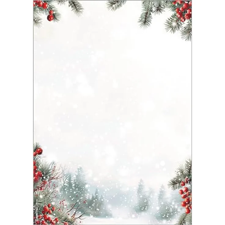 SIGEL Weihnachtsbriefpapier Scandinavian Snow, DIN A4, 90 g/qm, 100 Blatt, FSC-zertifiziert – Bild 1