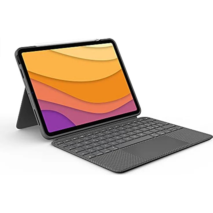 Logitech Combo Touch iPad Air (4. und 5. Gen - 2020, 2022) Keyboard Case, Italienisches QWERTY-Layout - Grau – Bild 1