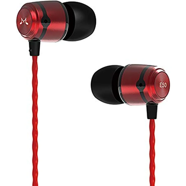 SoundMAGIC E50 High Fidelity Kopfhörer Smartphone Earbuds In Ear Kopfhörer Hochwertige Ohrhörer mit Noise Reduction - Rot – Bild 2