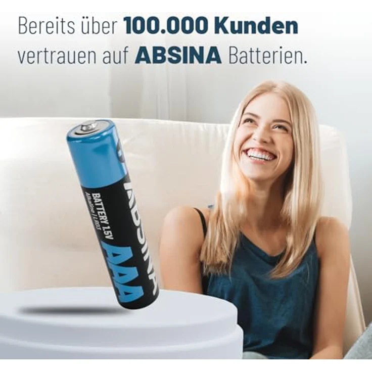 ABSINA 36x AAA Batterien LR03 1,5V Alkaline - Langlebig, temperaturbeständig und lagerfähig bis zu 10 Jahre für Fernbedienungen, Spielzeug und mehr – Bild 4