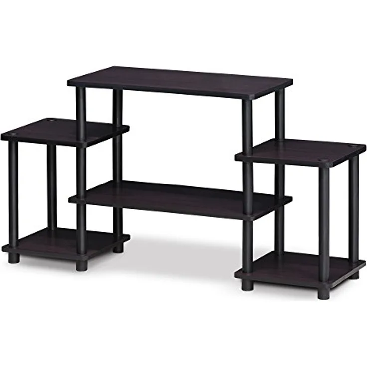 Furinno Turn-N-Tube TV-Schrank, Fernsehtisch, TV-Regal, Dunkle Walnuss, 105.4 (B) x 58 (H) x 29.5 (T) cm