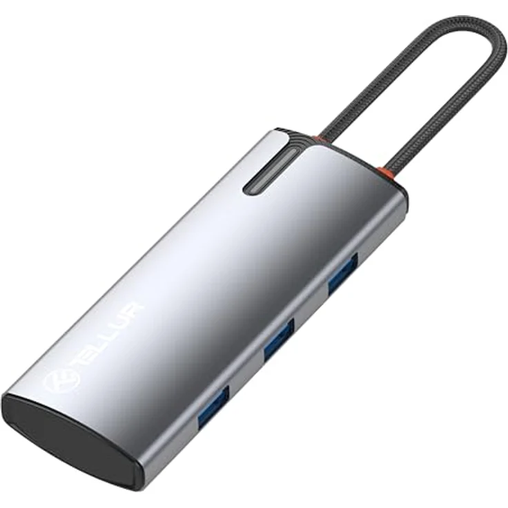 Tellur USB-C Hub, PD 3.0 100W, HDMI, 3X USB 3.0, kompakt und tragbar – Bild 4