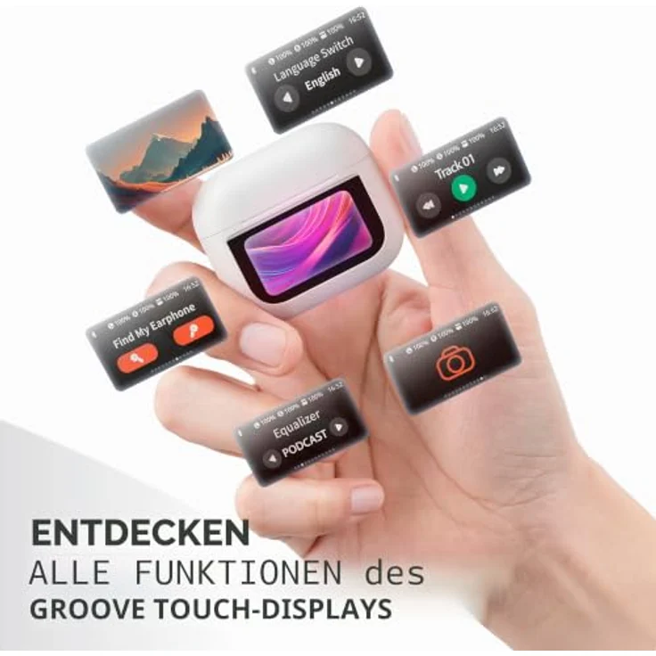 Music Sound GROOVE, True Wireless Stereo Kopfhörer für Anrufe und Musik, kabellos, 95 g, weiß – Bild 7