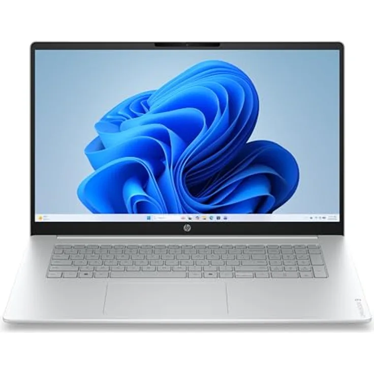 HP OmniBook 3 17-dp0655ng, 17.3" Full HD Notebook mit AMD Ryzen 5, 16 GB RAM, 512 GB SSD, Windows 11 Home, Grau/Silber