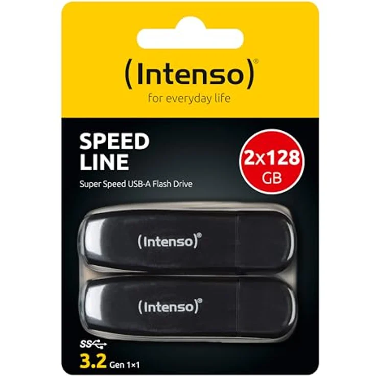 Intenso Speed Line - 2x128GB Speicherstick - USB-Stick 3.2 Gen 1x1, schwarz – Bild 5