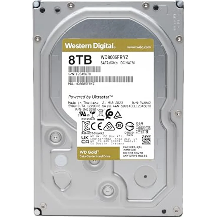 WD Gold (8 TB, 3.5", CMR), Festplatte – Bild 2