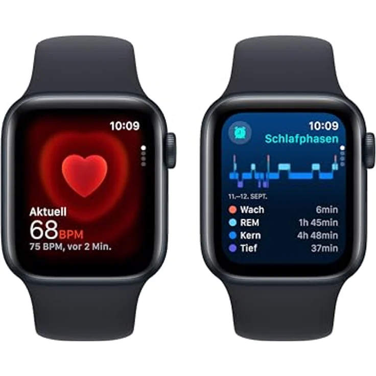 Apple Watch SE GPS + Cellular (2. Generation), 40 mm Aluminiumgehäuse Mitternacht, Sportarmband Mitternacht, S/M – Bild 4