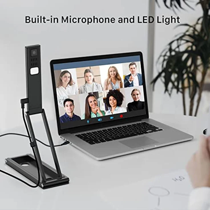 VIISAN P4U USB-Dokumentenkamera, 4K Auflösung, 13MP Sensor, 60fps, Autofokus, 3X Zoom, Mikrofon & LED – Bild 10