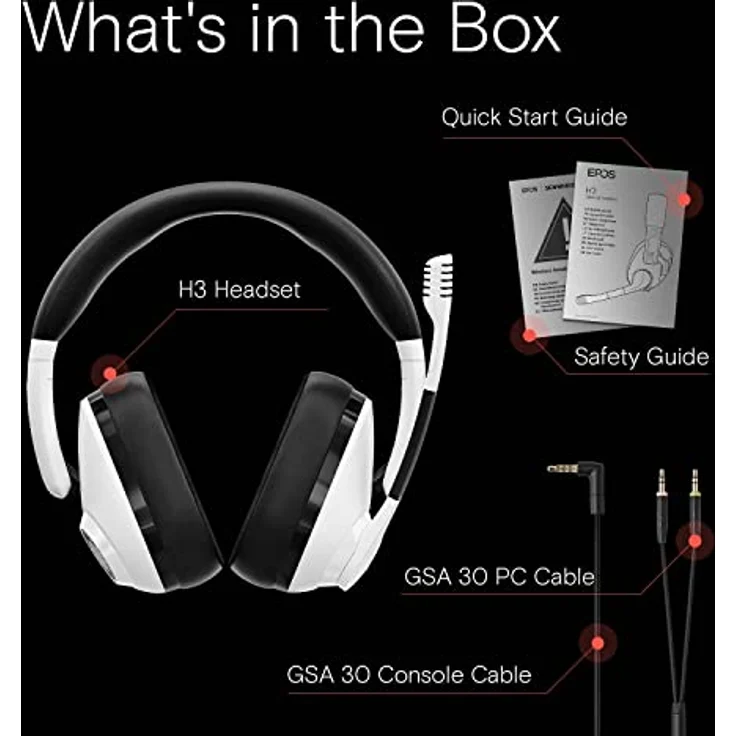 EPOS H3 Geschlossenes Akustisches Gaming Headset, Geräuschunterdrückendes Mikrofon, Plug & Play, Hohe Audio-Qualität, Individuell Einstellbar, Leicht, Ergonomisch, für PC, Mac, PS4, PS5, Switch, Xbox – Bild 4