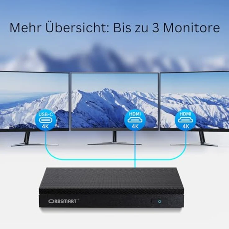 Orbsmart AW-16L Mini-PC, passiver Bürocomputer mit Intel N150, 8 GB RAM, 256 GB HDD, Windows 11 Pro, bis zu 3 Monitore, WiFi 6, lautlos – Bild 6