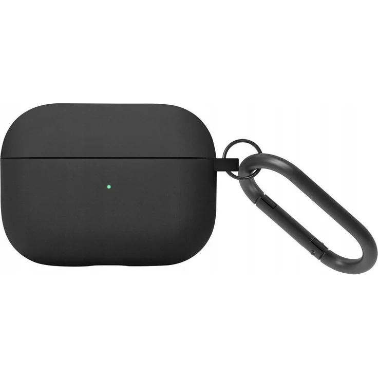 Native Union Airpods Pro 2 Roam Silikonhülle, Schutzhülle mit Metallhaken, kompatibel mit kabellosem Laden, Schwarz